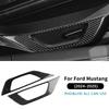 Real Soft Carbon Fiber Sticker For Ford Mustang GT 2024 2025 LHD RHD Car Seat Handle Button Frame Interior Trim Accessories.