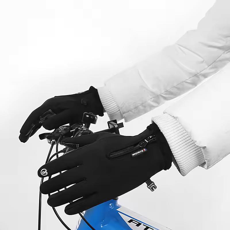 Motorcycle Gloves Winter Thermal Fleece Lined Winter Water Resistant Skin-friendly Touch Screen Outdoor Moto Riding Ski Gloves