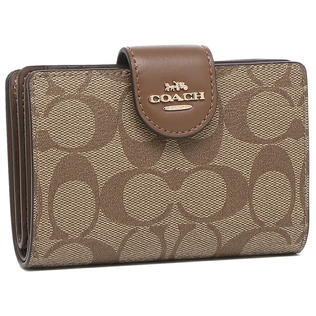 

COACH PVC Signature MD with coin purse IME74 MISC L-shaped [Used]