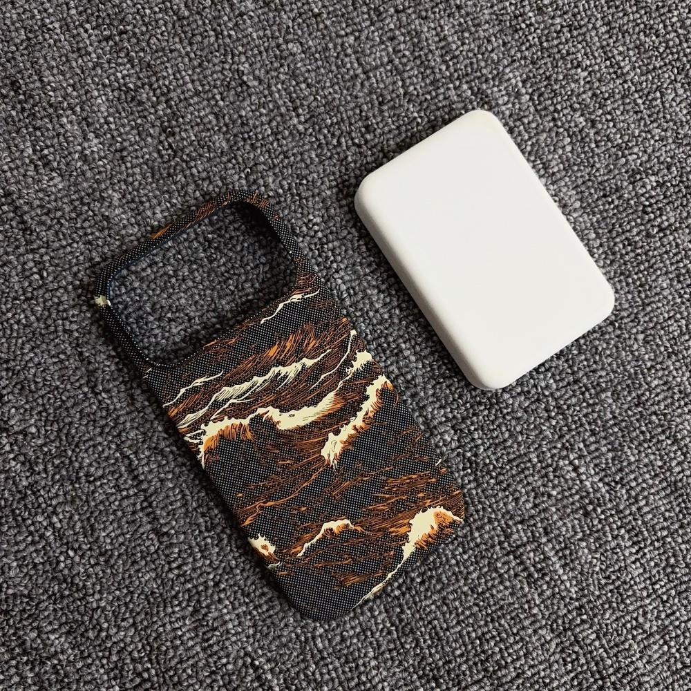 Luxury For Magsafe Carbon Fiber Texture PC Phone Case For iPhone 17 Air 16 Plus 15 14 13 12 Pro Max New Frosted Frameless Cover