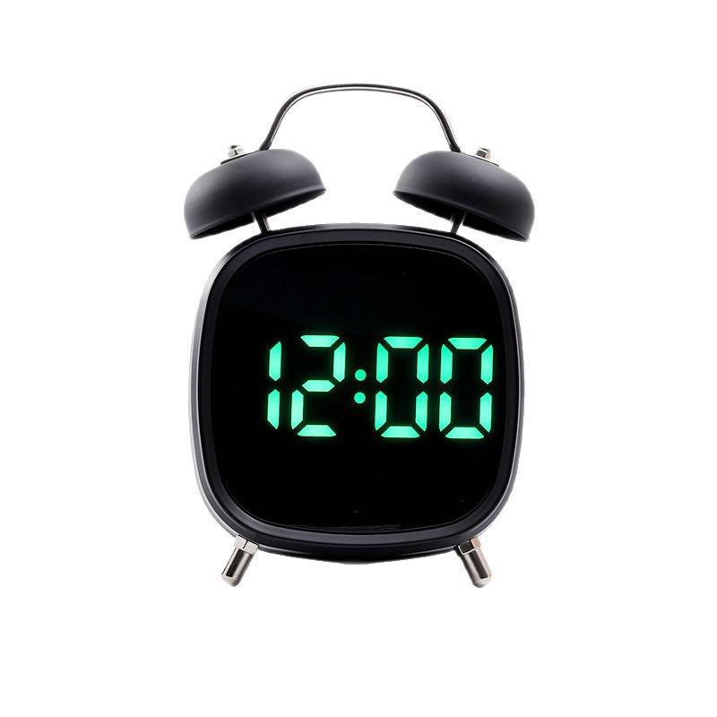 Creative Loud Volume Metal LED Alarm Clock GH8032 - Ideal for Deep Sleepers, Multifunctional with Powerful Ringing Bell