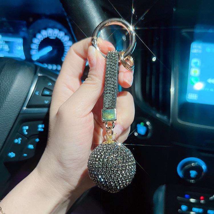 Elegant Handmade Diamond Keychain: Stylish Women's Car Accessory & Pendant