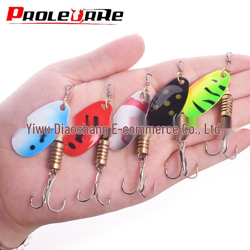 Rotating Hand-Cranked Sequin Blade Spinner Lure Set