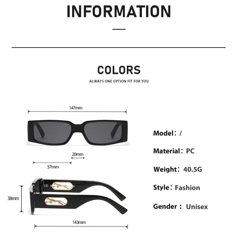 Fashionable and Elegant Small Square-framed Sunglasses Women Men Trend Street Photography UV Resistant Hollow Out Glasses