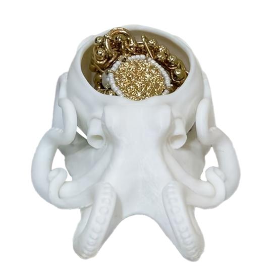 Organizzatore da scrivania polpo stampato in 3D, Scultura di polpo estetica scura, Carino contenitore porta tentacoli, Regalo di compleanno unico, Decorazione per specchiera, ingresso