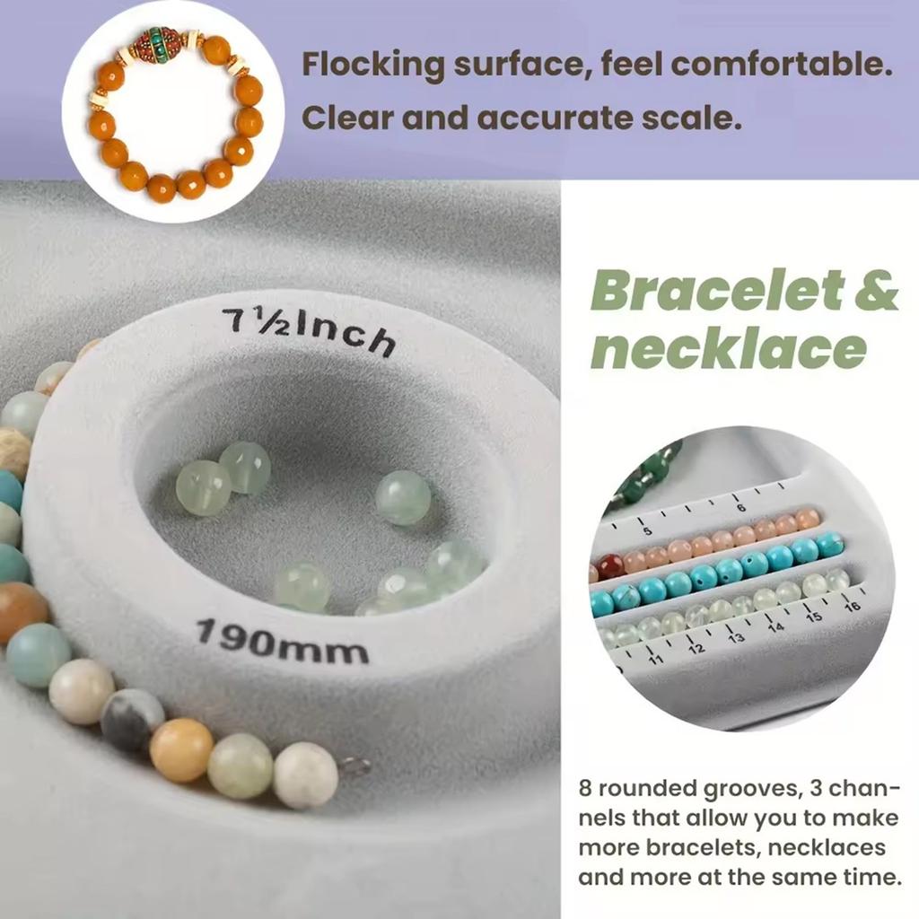 Versatile Bead Sizing Board with Clear Scale Marks Fashion Accessory Decoration for Necklace Bracelet Crafting Supplies