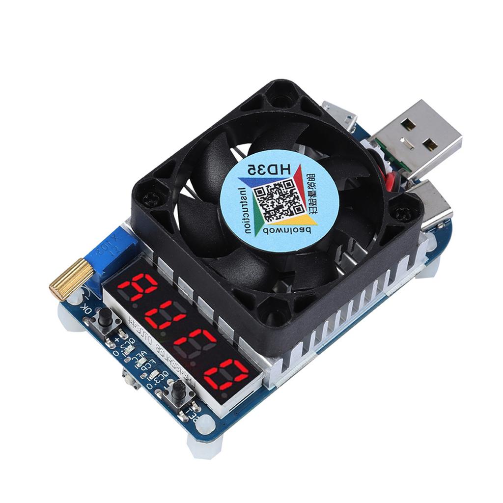 USB Electronic Load Resistor Voltage Flow Meter Discharge Battery Tester HD35 (5A 35W)
