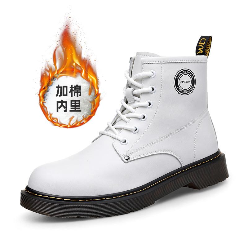 

Модные осенне-зимние ботинки на платформе из натуральной кожи для мужчин, модные повседневные новые дизайнерские теплые флисовые мужские ботинки TPR 38