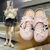 Fashion Women's 2025 New Inner Increase Lace Bow Bun Head Half Drag Fashion Slip-on Lazy Shoes