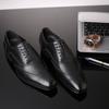 New Large Size Men's Retro Business Dress Fashion Leather Shoes British Casual Single Shoes Brock Trendy Shoes Men's Single Shoes
