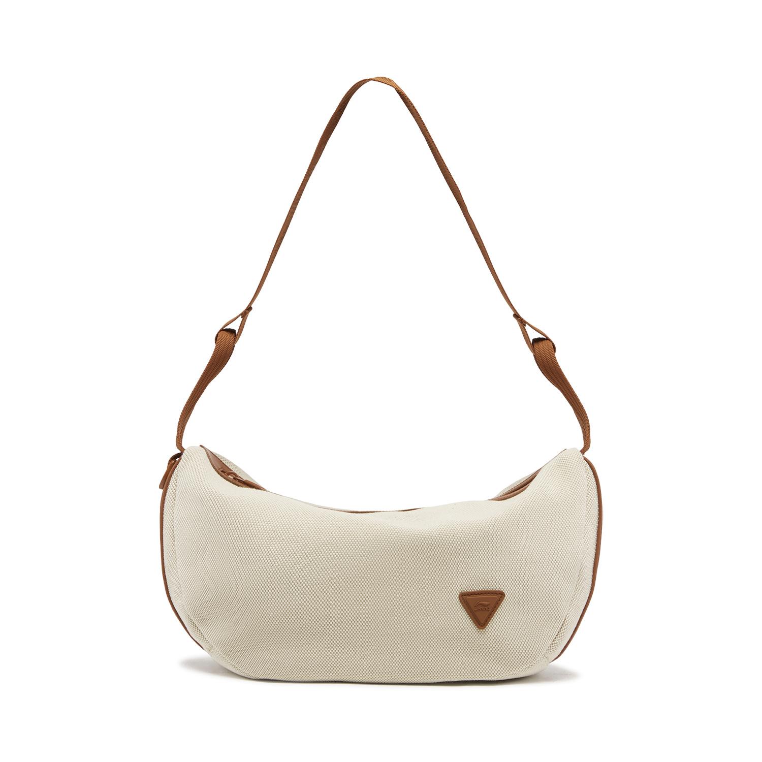 Li Ning Polyester Crossbody Bag, Shoulder Bag Large Women s Canvas Brown ABDW225-2