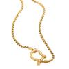 Gold Plated Carabiner Style Necklace Titanium Steel Pendant Neckchain Jewelry Ideal For Unisex Wear And Gift