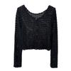 Knit Cardigan for Women Long Sleeve Single Breasted Sweater Jacket Crop Openwork Cardi Top Female Basic Daily Outfit