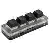 Mini 4 Key Gaming Keyboard Mechanical Keypad Type C to USB Interface Programming Black with RGB Light