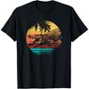Retro Krokodil Alligator Vintage Alligator Used Sunset T-Shirt(1)