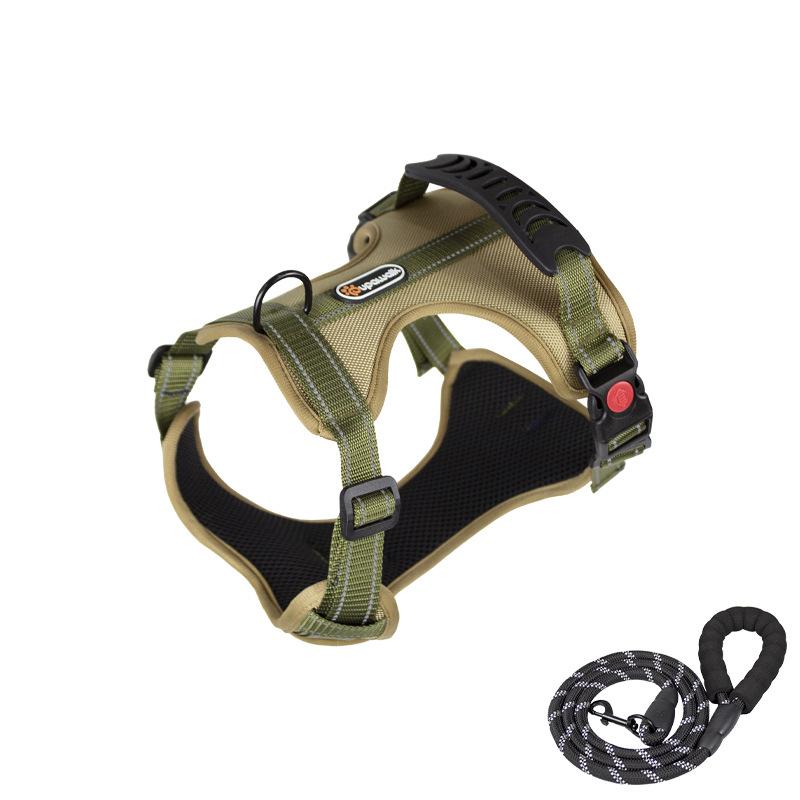 Pet Dog Harness for Medium Large Dogs Adjustable Reflective Vest Harnesses for Small Dogs Front Clip Harness Easy Control Handle