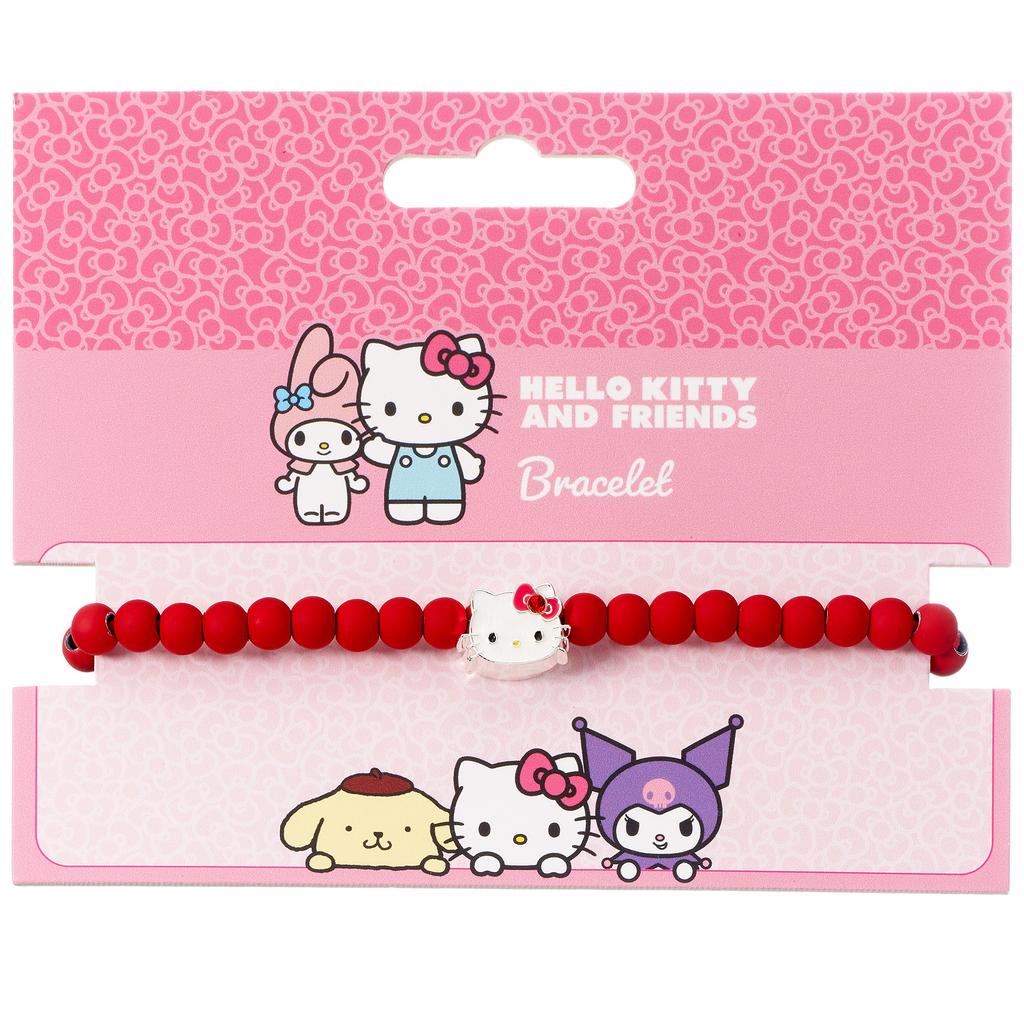 Hello Kitty Red Bead Bracelet with Hello Kitty Charm