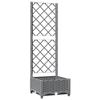 VidaXL Planter with Trellis Light Grey 40x40x121.5 Cm PP 153269