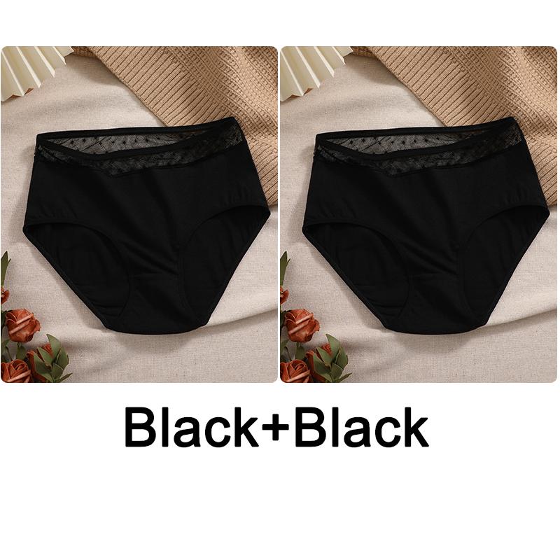 FINETOO 2ks Krajka Transparentní Dámské Spodní Prádlo Bavlněné Kalhotky Sexy Kalhotky Dámské Kalhotky Kalhotky Intimky Ženy Spodní prádlo S-XXXL