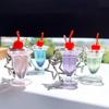 Unique Cherry Cream Cup Keychain Bag Ornament Backpack Decorations for Car Keys