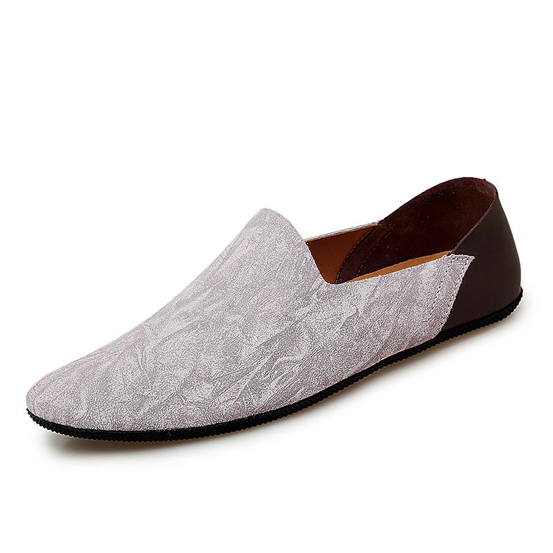 Men's Loafers Leather Shoes Slip On Casual Moccasins Breathable Male Boat Shoes Fashion Business Flats