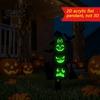 Spooky Garden Figures Halloween Ghost Stake Glow-in-The-Dark Yard Sign Pumpkin Luminous Lawn Ornaments Scarecrow Acrylic Decoration for Pathway