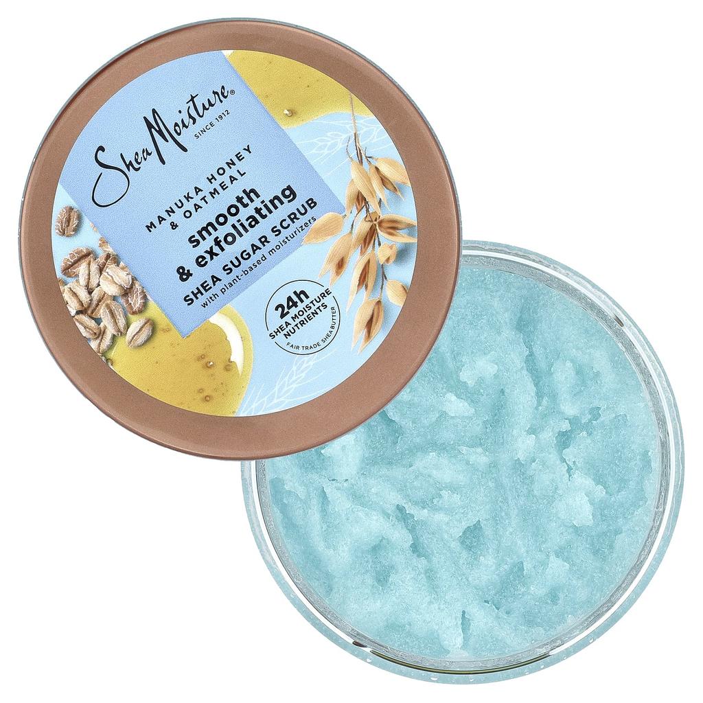 SheaMoisture, Gentle Exfoliating Shea Butter Scrub, Manuka Honey, and Oatmeal, 12 oz (340 g)