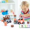 Interactive Wooden Forklift Game: Early Education Puzzle & Logical Thinking Toy for Kids