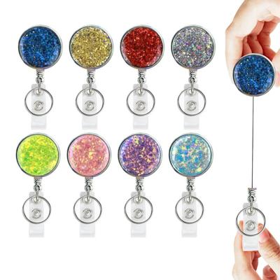 Metalen Glitters Intrekbare Verpleegkundige Badgehouder Arts Student Docent ID-kaarthouder Sleutelhangers Lanyard Nieuw Ontwerp