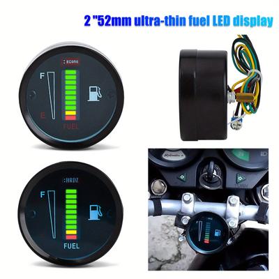 1 יחידה 12V/24V אוניברסלי לרכב אופנוע מד רמת דלק מד תצוגת אור LED מד מיכל דלק סירה משאית קרוואנים