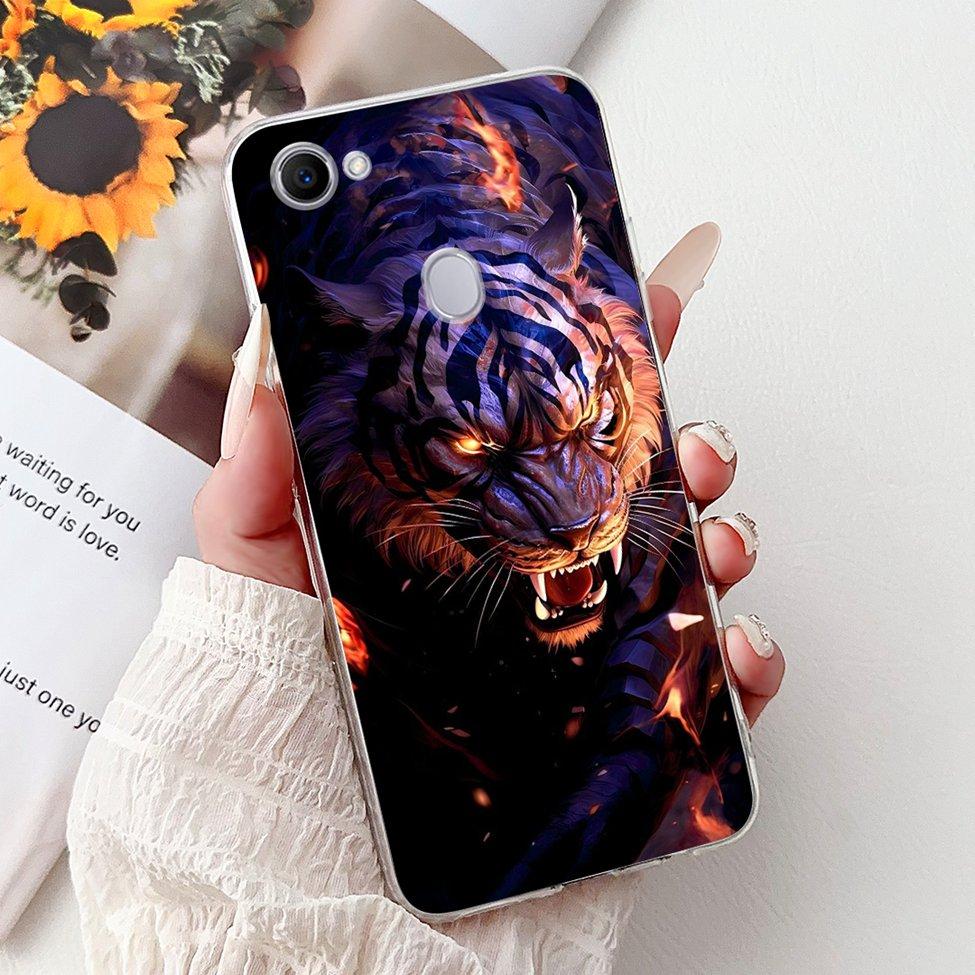 Clear For Oppo F7 Case Kawaii Cute Cat Fashion Flower Funny Luxury Painted Soft Back Cover For OppoF7 Phone Case CPH1821 CPH1819