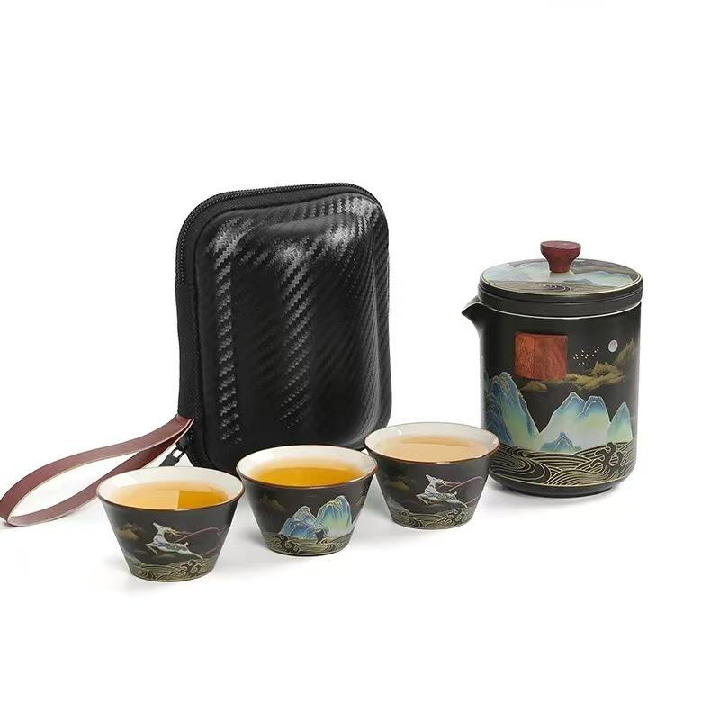 A Thousand Li of Rivers and Mountains Tea Set: Elegant Gift Box for Friends and Elders