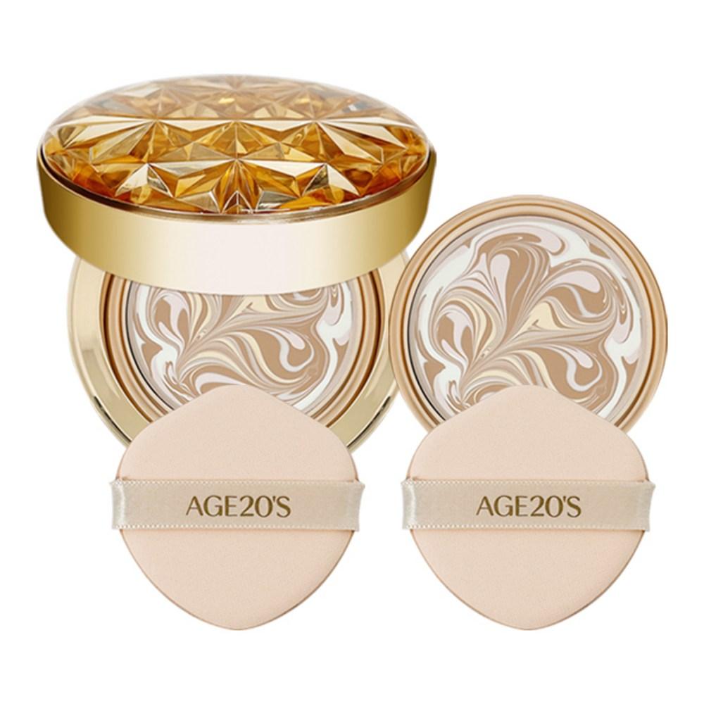 Age20s Pact Royal Gold Diamond Edition No. 21 Main Product + Refill, 1 Pc, AGE20s Pact Royal Gold No. 21 Main Product + Refill