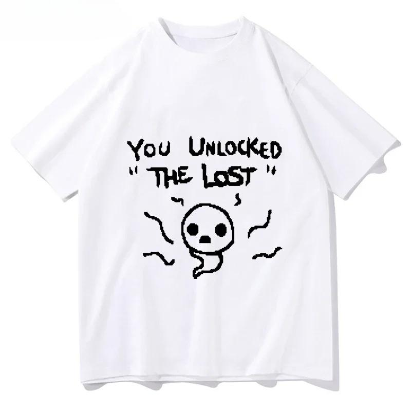 

Модная футболка The Binding of Isaac You Unlocked The Lost Винтажные графические футболки Женские Классическая с круглым вырезом с коротким рукавом Мужские футболки S
