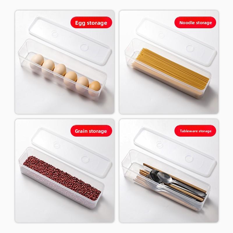 Food-grade Storage Box for Large and Small Scallions, Coriander, Whole Ginger, Garlic, Noodles, Eggs, and Refrigerator
