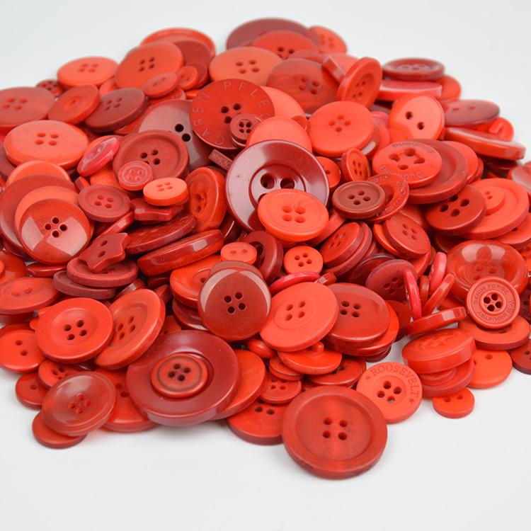 Available Now! Mixed Color Round Resin Buttons for DIY Crafts – Ideal for Handmade Button Art and Floral Designs.
