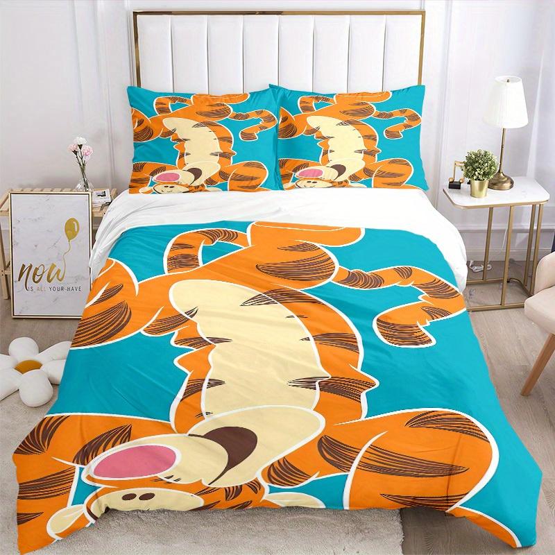 3pcs set Tigger1pc of quilt cover+2pcs of pillowcase, no core, print bedding, All Seasons Bedroom Setting053