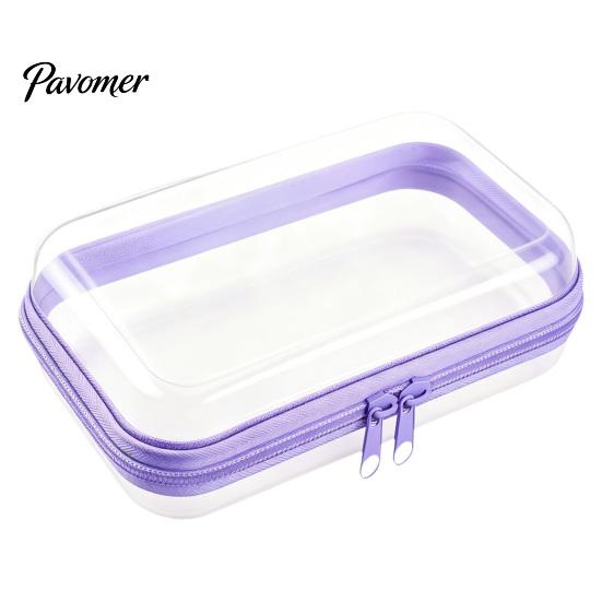 Dustproof Gadget Storage Clear Zipper Bag, Durable Hard Shell Portable Case, Travel Case Container, for Headphones Pills And Gadgets Pill Box