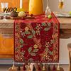 Durable Table Runner Christmas Runner Decorative Stitching Decoration Protects from Hot Spill