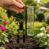 Accurate Rain Collector Garden Frog Gauge Metal Holding Umbrella Stake Weatherproof Stake Decorative Measurement Gauge for Outdoor Yard Lawn Decor