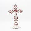Crucifix Sculpture Cross Statue Catholic Figurine Standing Crucifix for Home Altar Living Room Table Bedroom