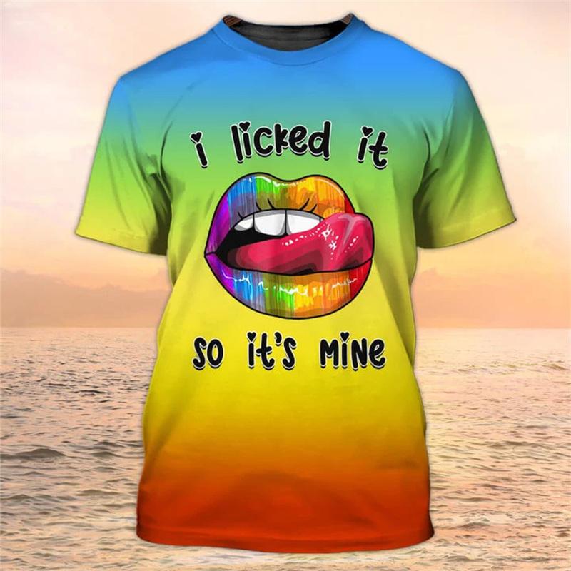 LGBT Pride 3D Printed T Shirt For Men LGBTQ Gay Couples T-shirt Love Is Love Rainbow Flag Short Sleeves Tops Round Neck Tees