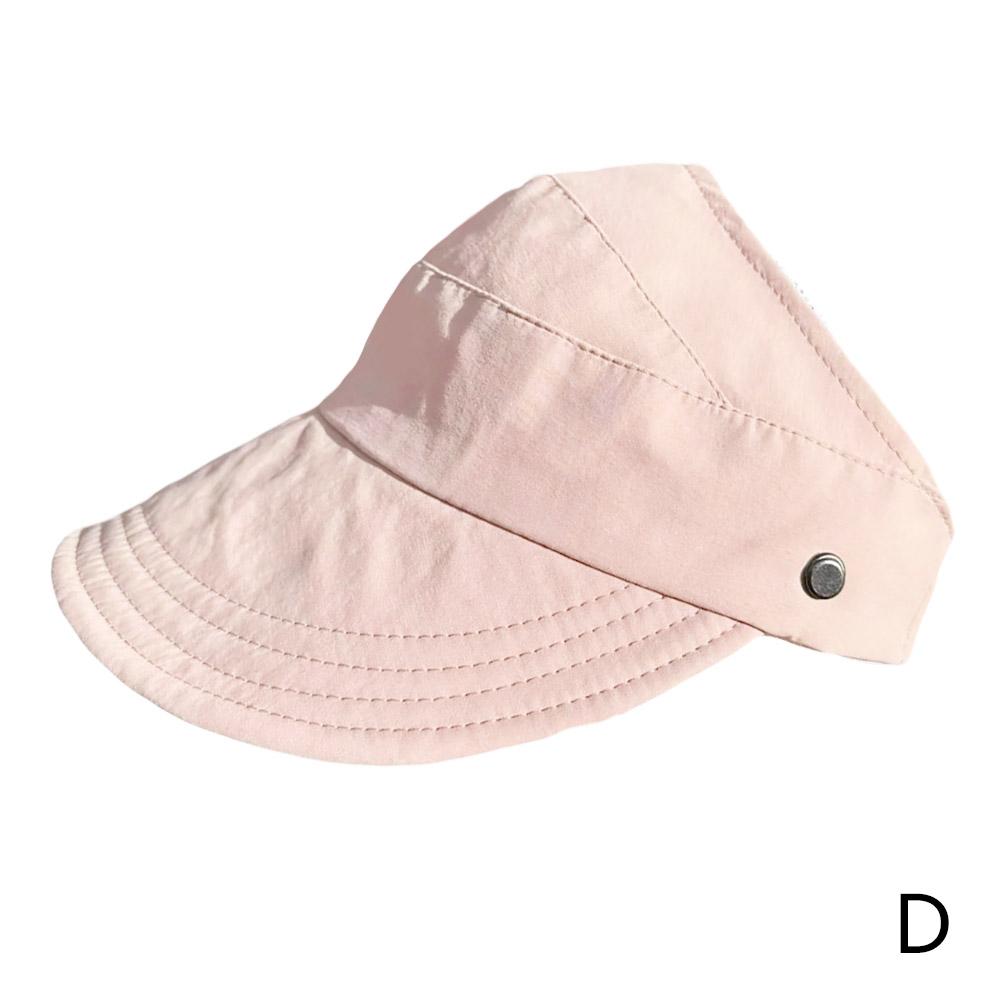 Sommer Sonnenhut mit breiter Krempe für Damen, faltbar, verstellbar, für den Strand, Fischerhut, UV-Schutz, Visiere, Fischer-Pferdeschwanz-Caps