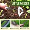 All-Steel Hardened Hollow Hoe - Hand-Forged Garden Tool for Weeding, Loosening Soil Planting Vegetables - Durable Handheld Weeding Rake