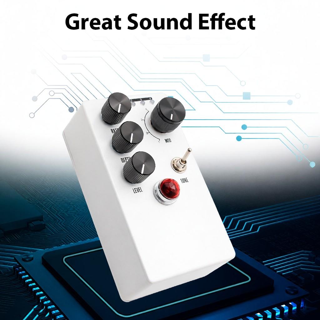 Guitar Phaser Pedal Electric Guitar Effects Pedal Rate,Depth,Level Control True Bypass Tone Toggle Swtich Metal Shell DC 9V 6.35mm Input/Output