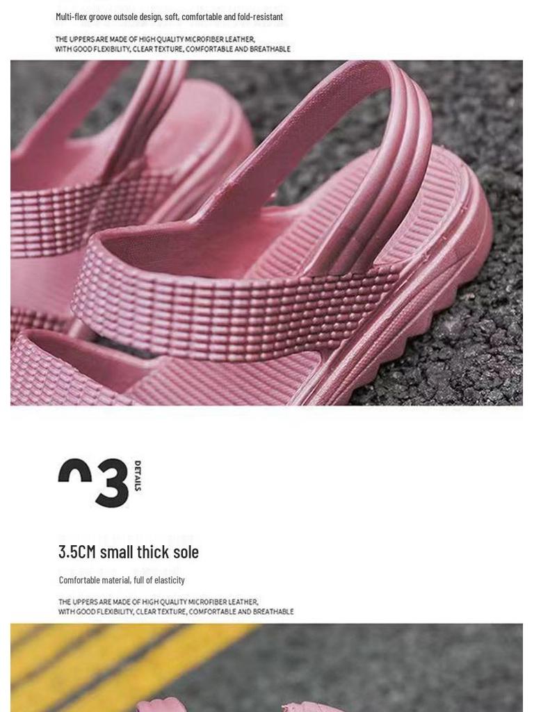 Dámské lehké protiskluzové prodyšné PVC sandály: Ideální pro letní svrchní oblečení