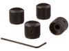 Metal Electric Bass & Guitar Knob Caps (Set of 4)