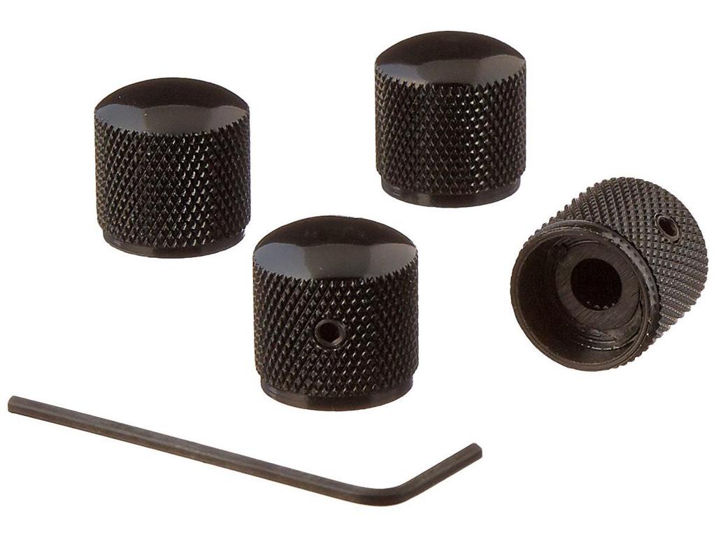 Metal Electric Bass & Guitar Knob Caps (Set of 4)