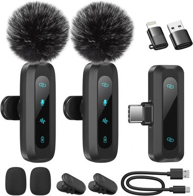 New Lapel Wireless Lapel Microphone Compatible with Simultaneous Use for Two Instant LED Noise Automatic Quiet Reverb Instant 7 Hours of Continuous
