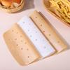 Square Oil-Absorbing Air Fryer Paper with Holes for Baking, Oven, and Steaming